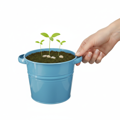 položky Dekoratívny kovový kvetináč/kvetináč v modrej farbe, 31 cm x 26 cm x 21,5 cm