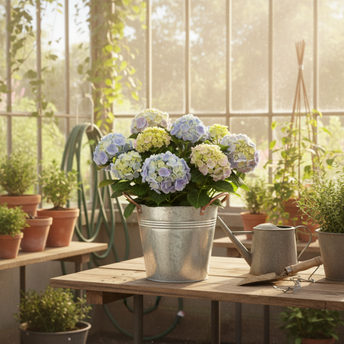 položky Kovový kvetináč s rúčkami, ozdobné vedro, Ø16cm V15cm