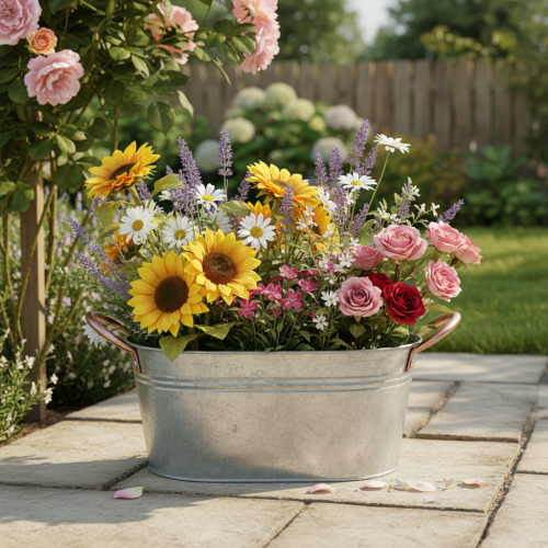 položky Kvetinová misa s rúčkami, dekoratívna misa, kovová, 17,5 × 12 × 9 cm