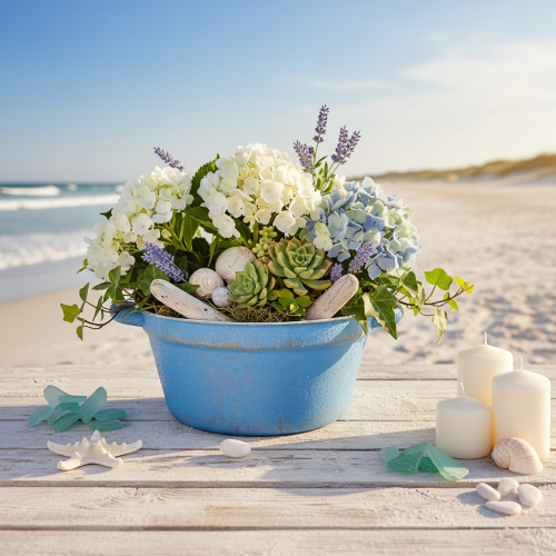 položky Dekoratívna misa/kvetináč, modrý kov, dekorácia v štýle shabby chic, Ø21cm, V10,5cm