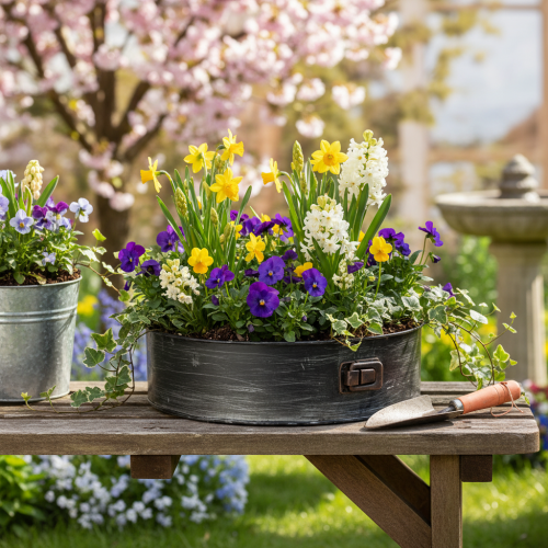 položky Kvetináč, dekoratívna forma na pečenie, odnímateľná forma na sadenie, kovová dekorácia Ø24cm V7,5cm