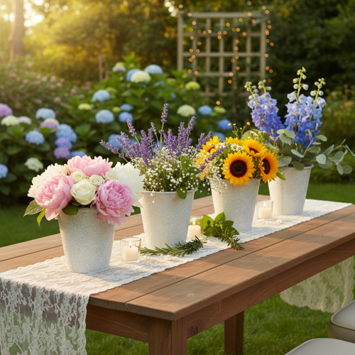 položky Okrasný kvetináč, kovový kvetináč, biely, Ø18,5 cm, V18 cm