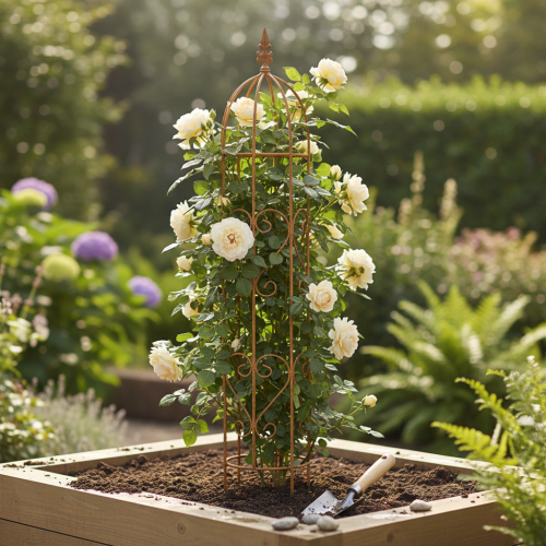 položky Záhradná mriežka, pomôcka na lezenie ruží a iných popínavých rastlín, ideálny záhradný dizajn, 108 cm, sada 2 kusov.