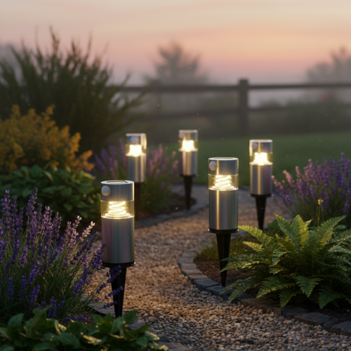 Solárne záhradné svetlo s hrotom do zeme a LED osvetlením, 34 cm | Floristik24.sk