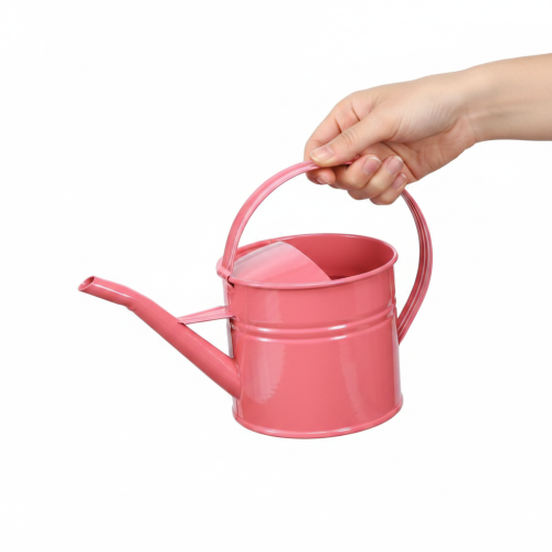 Kovová dekoratívna krhlica, ružový kvetináč, 1,25 l, na vnútorné/vonkajšie použitie, na balkón | Floristik24.sk