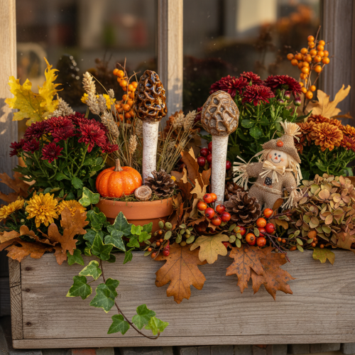 Umelý dekoratívny kolík v tvare smrčkov do kvetináčov a na stôl, 13 cm, 2 kusy | Floristik24.sk