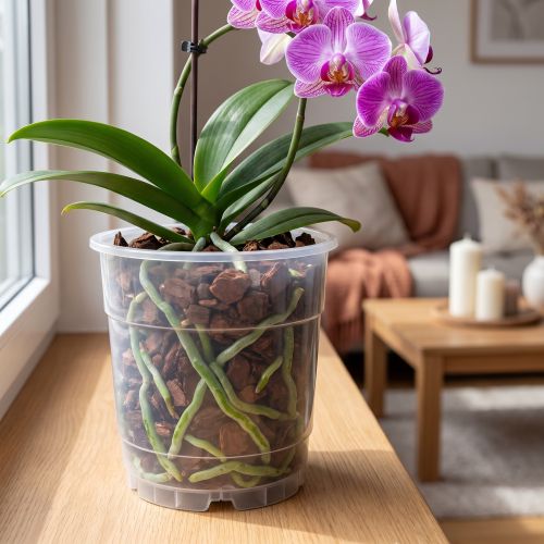 Kvetináč na orchidey priehľadný Ø15cm 10 ks | Floristik24.sk