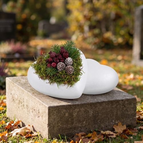 Polystyrénové srdce zakrivené stredné 11cm 2ks | Floristik24.sk