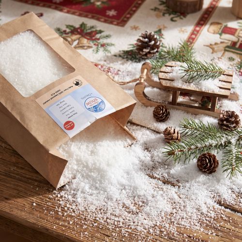 Článok Dekoratívna snehovo biela vyrobená z kukuričného 100% bio materiálu 20g