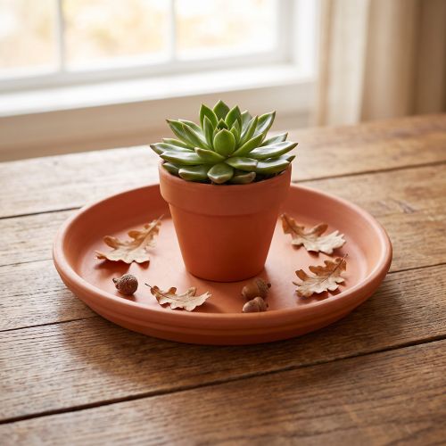 Podložka Mediterranean, keramická miska terakota Ø10,7cm | Floristik24.sk