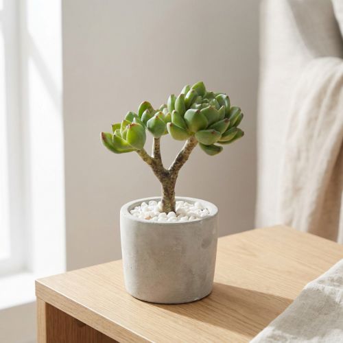 Článok Šťavnatá Echeveria umelá zelená H15cm