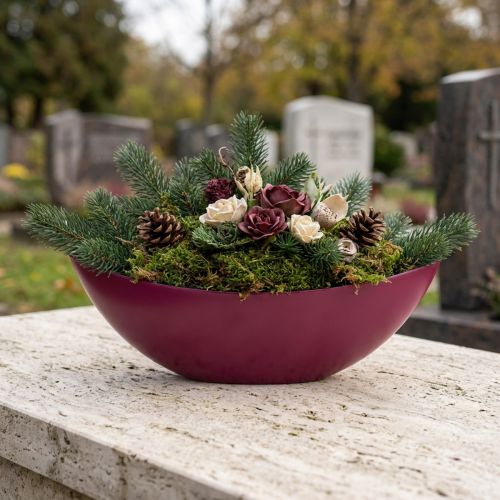 Dekoračná misa na rastlinnú loďku Berry 38,5cm×12,5cm×13cm | Floristik24.sk