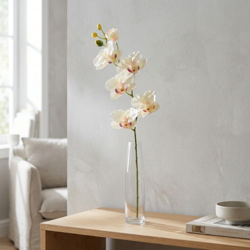 Orchidea Phalaenopsis umelé 6 kvetov krémovo ružové 70cm | Floristik24.sk