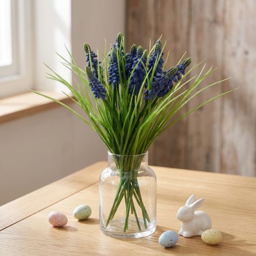 Hroznové hyacinty 28cm - 30cm Modré 15 ks | Floristik24.sk