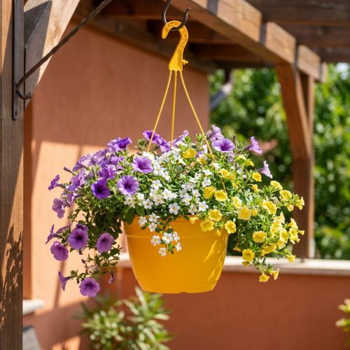 Článok Závesný košík 25cm žltý