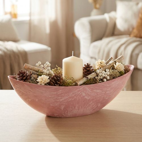 Ozdobná miska miska na rastliny ružová 39cm x 12cm V13cm | Floristik24.sk