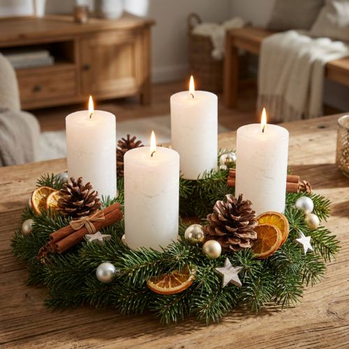 Jednofarebné stĺpové sviečky, biele, 70x120 mm, sada 4 kusov, na dekoráciu, svadby a advent | Floristik24.sk