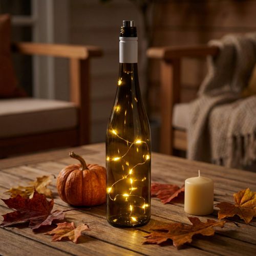 LED svetlo na fľašu teplé biele 73cm 15L | Floristik24.sk