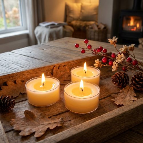 Čajové sviečky Pure Nature Lights, doba horenia 10 hodín, sviečky z repkového vosku, 8 kusov | Floristik24.sk
