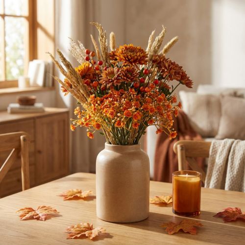 Gypsophila umelé kvety sadra bylina pomaranč L30cm 6 kusov v zväzku | Floristik24.sk