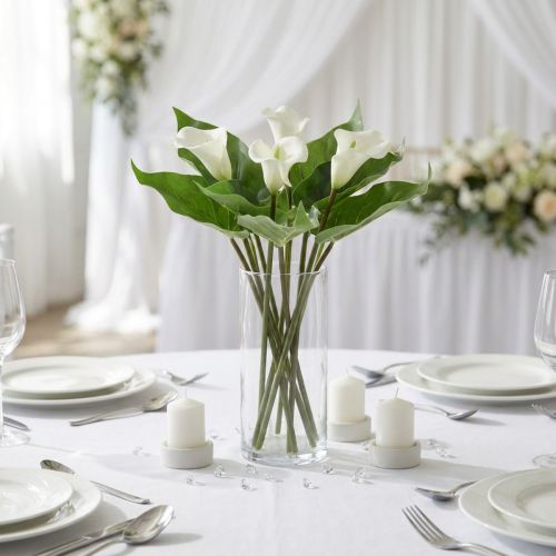 Článok Calla Lily Kalla umelé kvety Biele exotické kvety 34cm