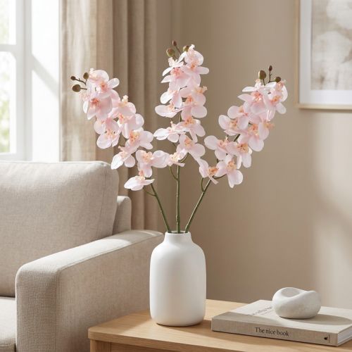 Umelá orchidea ružová Phalaenopsis Real Touch 58 cm | Floristik24.sk