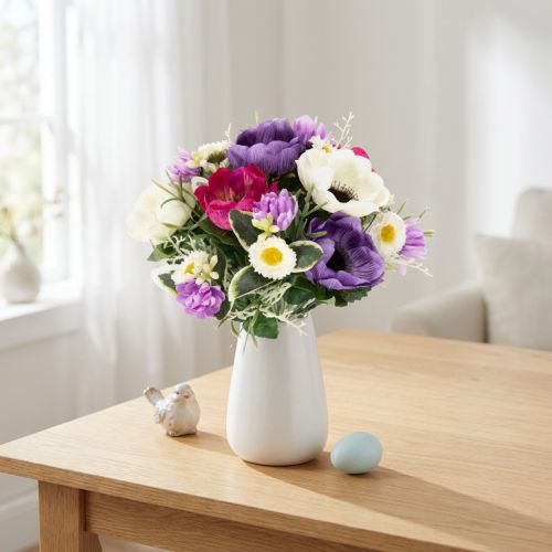 Umelá kytica sasaniek, jarná dekorácia, všestranná v modernom dizajne, 26 cm | Floristik24.sk