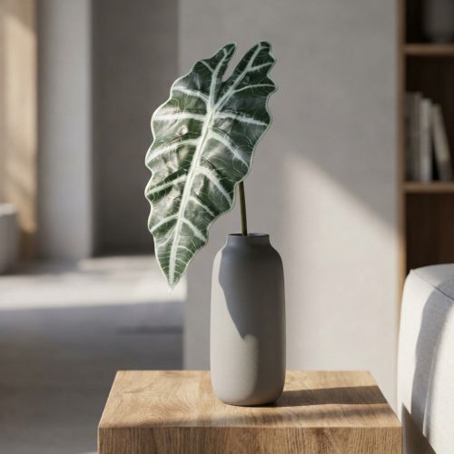 Umelý list šípu umelá rastlina alocasia deco zelená 74cm | Floristik24.sk