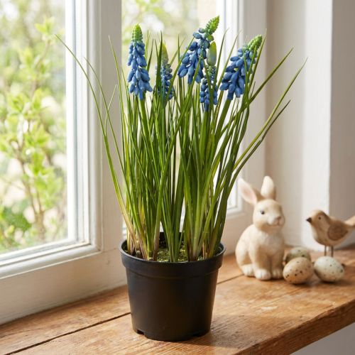 Umelé hyacinty v modrom črepníku 24cm | Floristik24.sk