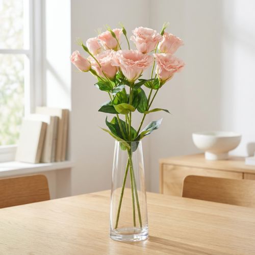 Umelé kvety Eustoma Lisianthus ružová 52cm 5 ks | Floristik24.sk