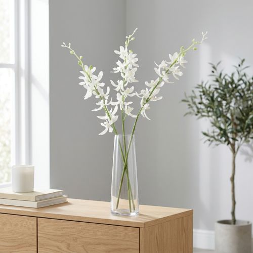 Orchidey umelé Oncidium umelé kvety biele 90cm | Floristik24.sk