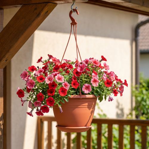 Závesný košík Galicia Ø30cm terakota | Floristik24.sk
