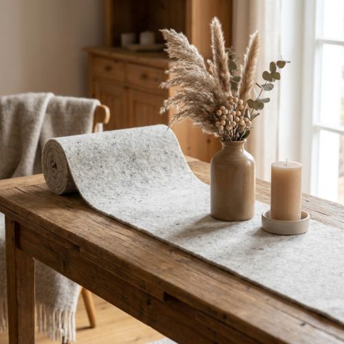 Plsťová stuha šedá 15cm 5m | Floristik24.sk