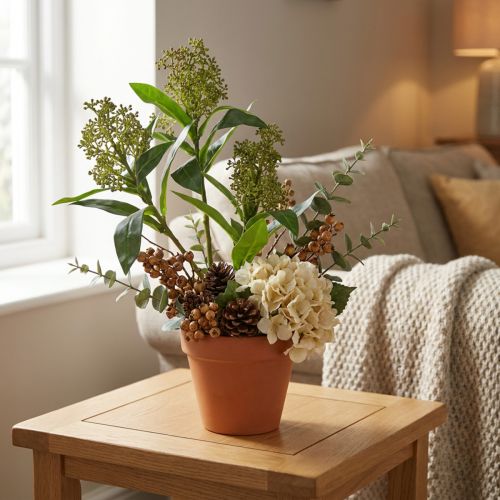 Umelé zelené kvety Skimmia japonica, 45 cm, 2 kusy | Floristik24.sk