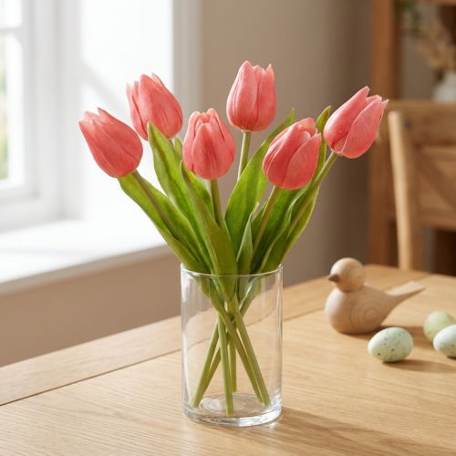 Článok Vysokokvalitný tulipánový kvet ako realistická replika do stolových váz, 21 cm, 6 kusov
