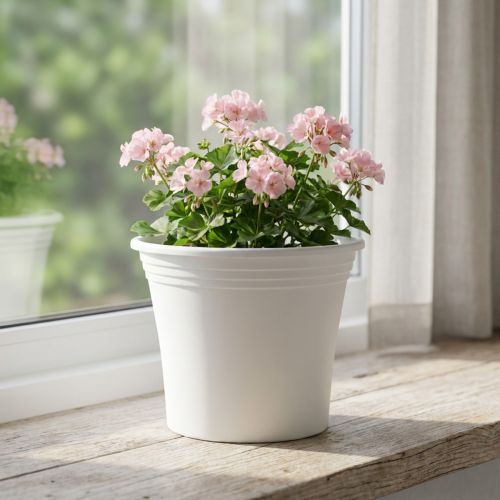 Plastový hrniec “Irys” biely Ø25cm V21cm 1 ks | Floristik24.sk