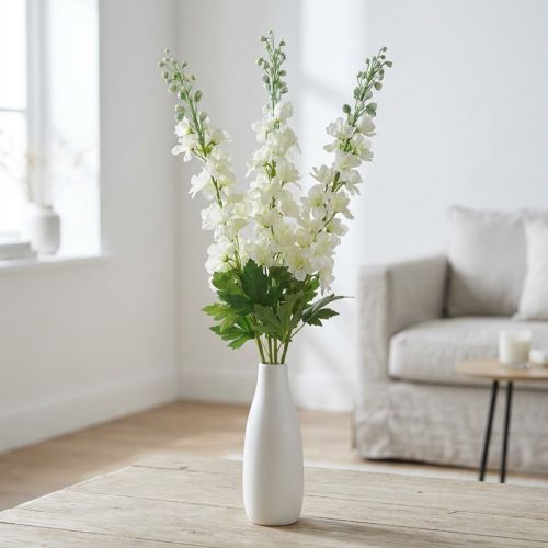 Delphinium biele umelé kvety Delphinium hodvábne kvety umelé kvety 3ks | Floristik24.sk