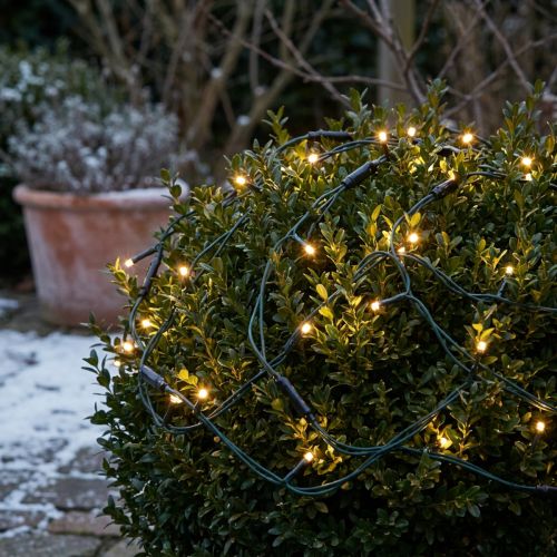 Vonkajšia svetelná sieť na krušpán, reťazové svetlá so 60 LED diódami, Ø35cm | Floristik24.sk