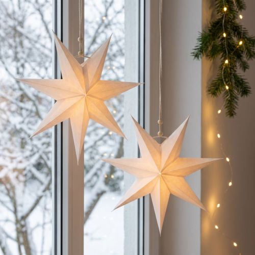 Poinsettia okienko, papierové hviezdy Vianoce, skladacia hviezda Ø21cm 4ks | Floristik24.sk