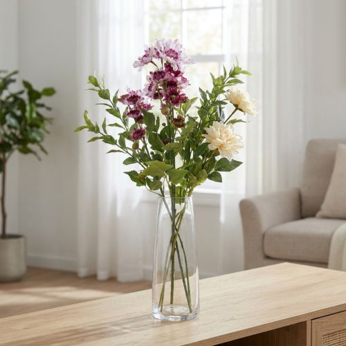 Umelé kvety Umelé astry hodvábne kvety fialové 80cm | Floristik24.sk