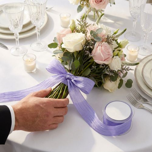 Stuha Lilac Crash 50mm 20m | Floristik24.sk