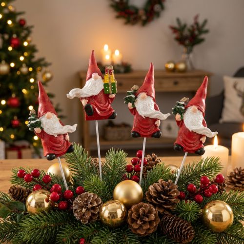 Vianočný trpaslík ozdobný špunt trpaslík Santa Claus 7cm 4 ks | Floristik24.sk