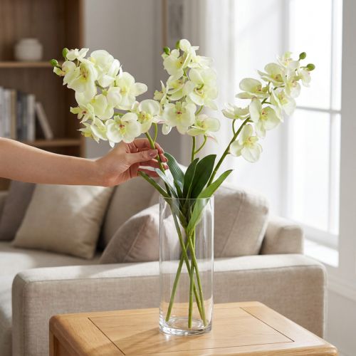 Orchidea svetlozelená 56cm 6ks | Floristik24.sk