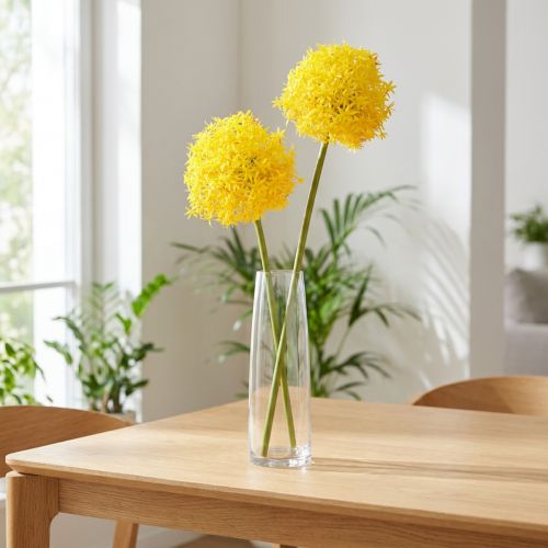 Allium žltý kvet umelá cibuľa 80cm Ø14,5cm 2ks | Floristik24.sk