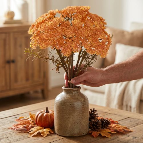 Umelé kvety rebríčka Achillea umelá oranžová 30cm 6 ks | Floristik24.sk