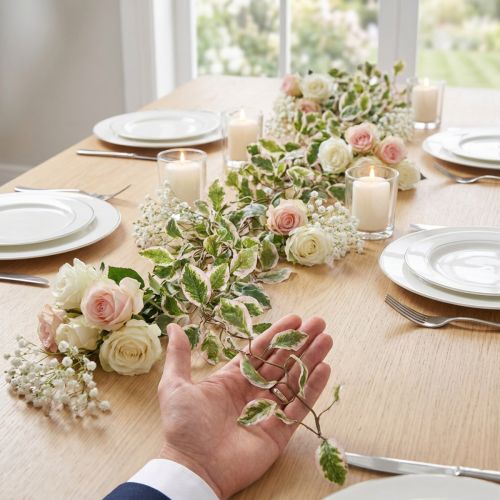Girlanda z umelých rastlín na romantické svadobné dekorácie a udalosti, 150 cm | Floristik24.sk