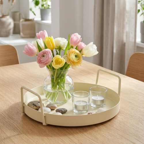 Článok Okrúhly podnos do jedálne, obývačky a na dekoráciu, 22 cm