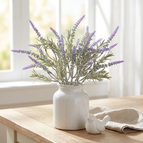 Článok Umelá levanduľa Umelé rastliny fialová 38cm 3 zväzok 9ks