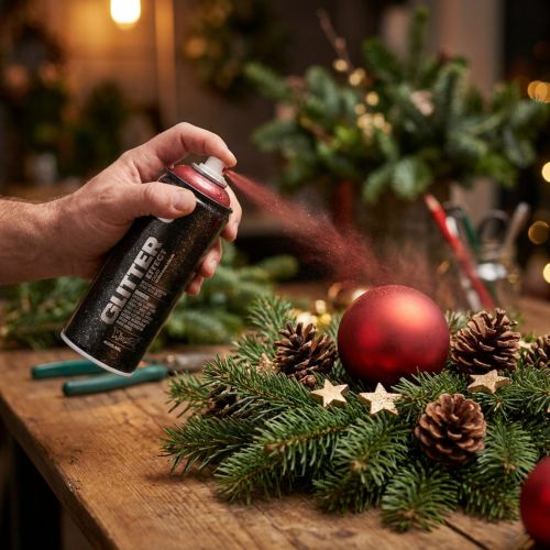Článok Glitter Spray Red Montana Glitter Spray Christmas Red 400ml