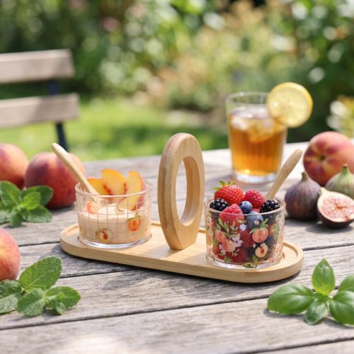 Článok Letná dekorácia na stôl s motívom broskyne s tapasovou sadou 23 × 9 × 10,5 cm